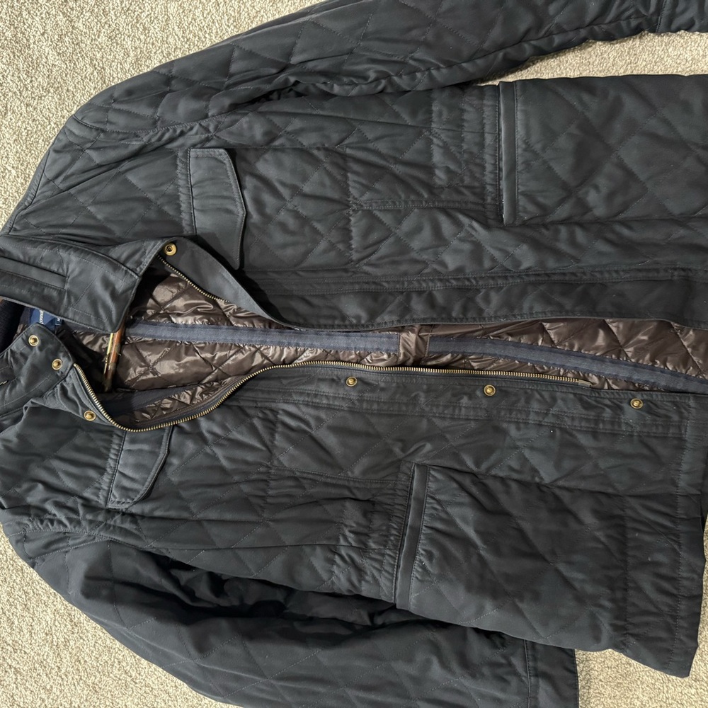 Faconnable Navy Quilted Jacket - image 2